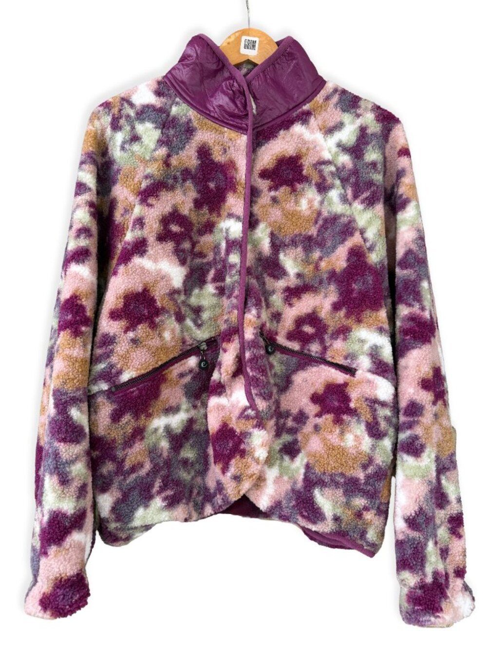 NWT Johnny Was Calme Purple Floral Sherpa Jacket L - Picture 4 of 14